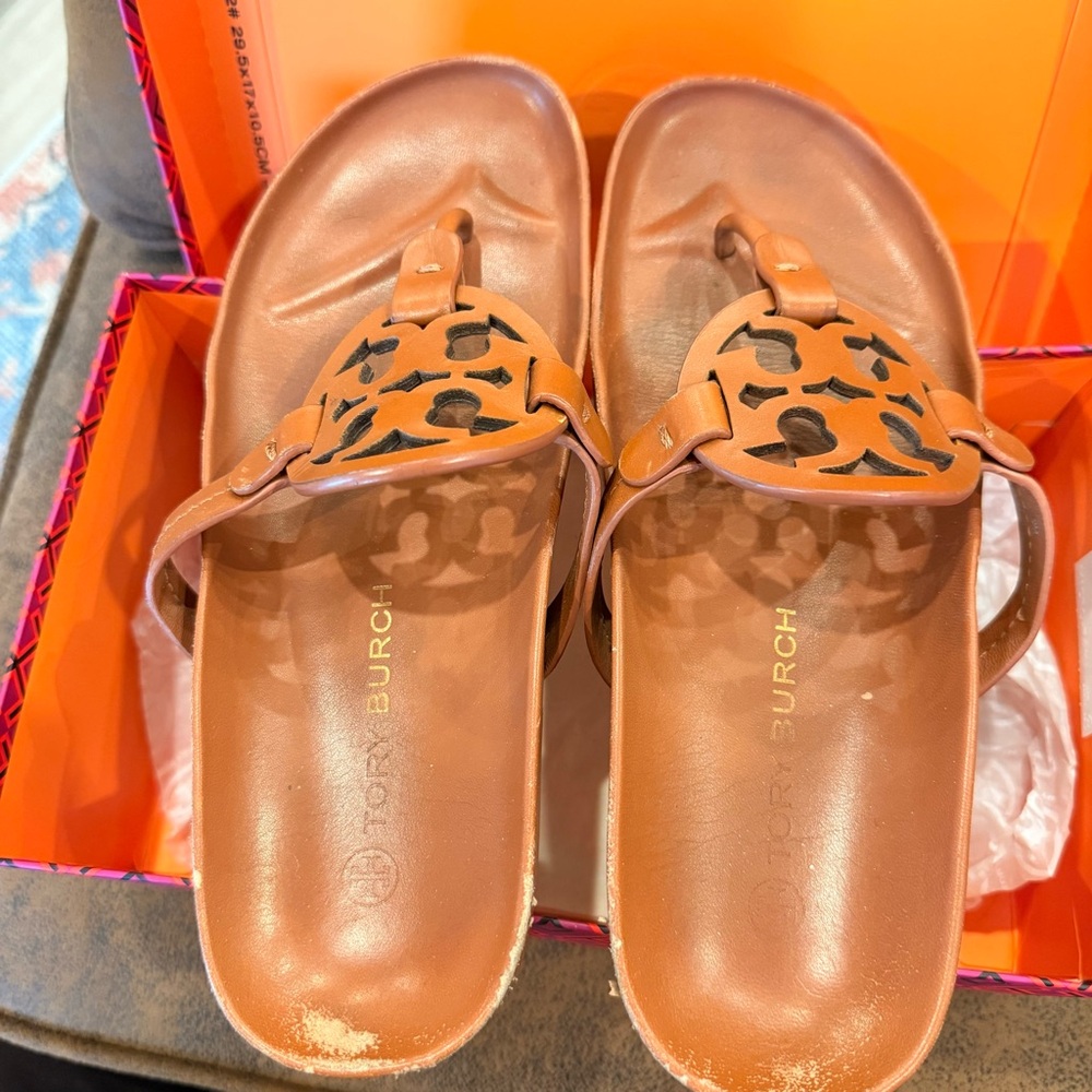 Tory Burch Miller Cloud Sandal, Aged Camello - Picture 7 of 9